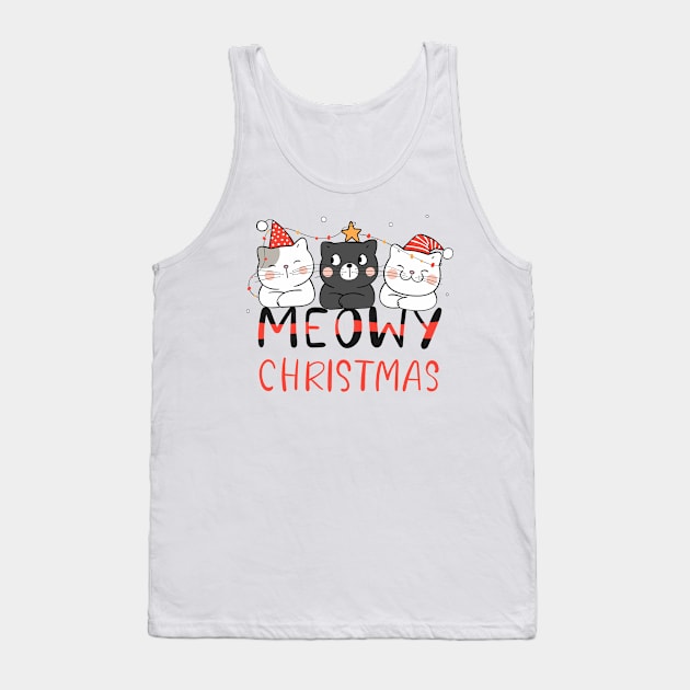 Meowy Christmas Tank Top by stark.shop